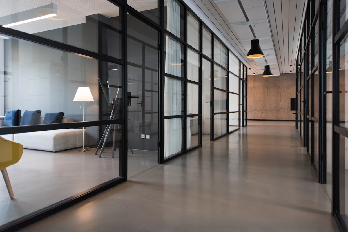 Professional workspace for a business conversation